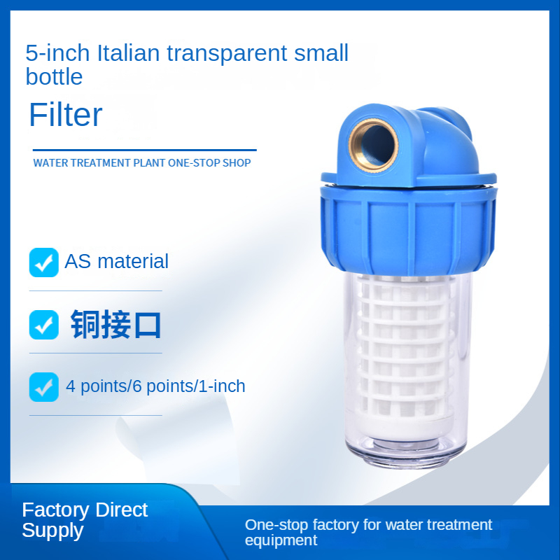 Carbon Filter Inline - 5 inch European Italian Style Transparent
