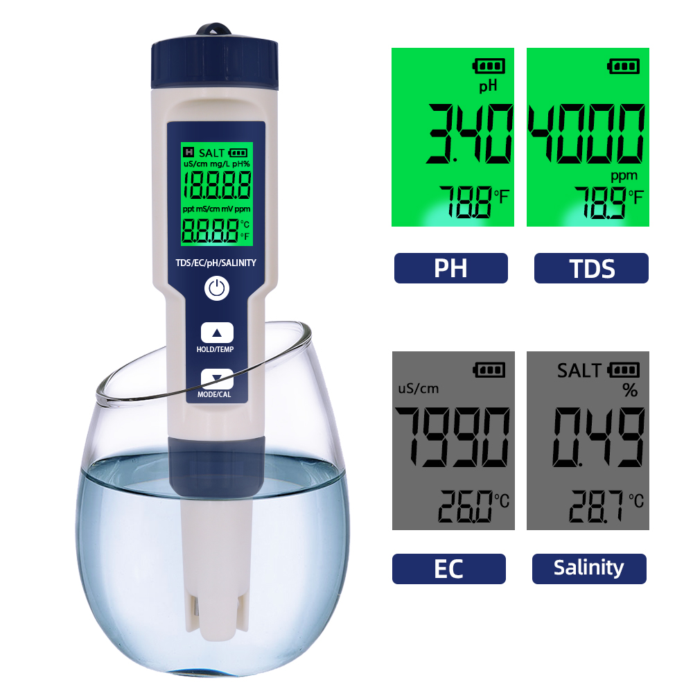 Ec Meter Digital - Professional Water Quality Tester 5 In