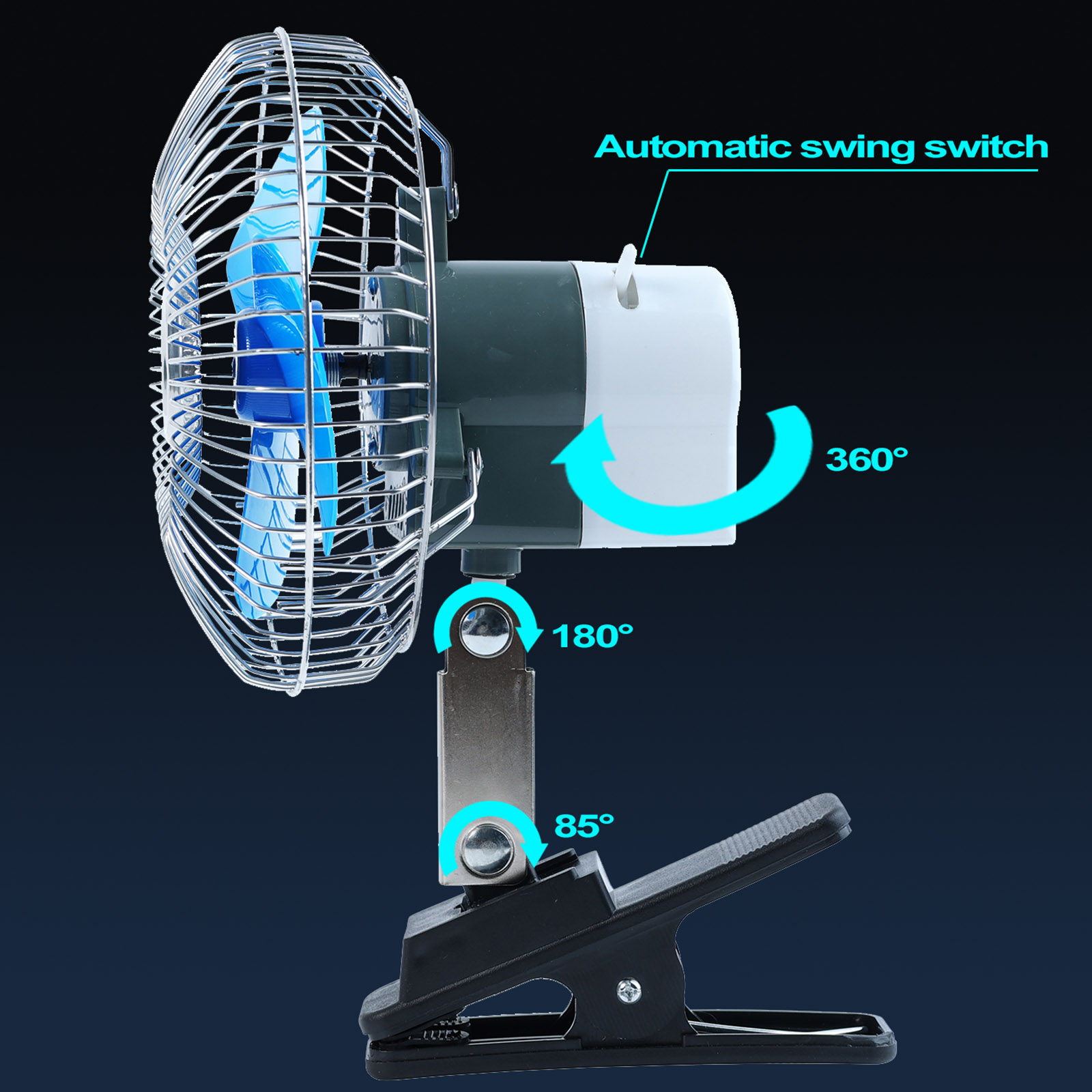 12V 6'' 360 Rotation Summer Ca - Oscillating Fan Clip recensione e prezzo