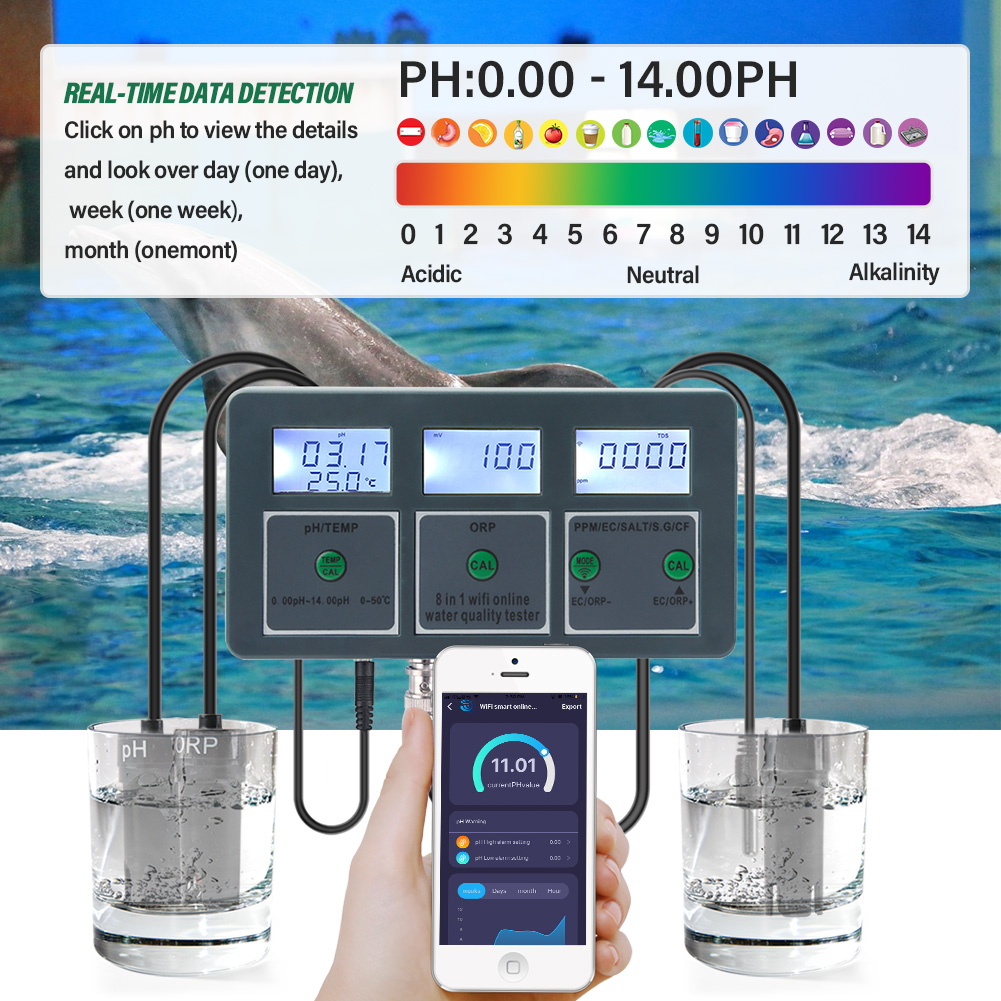 WiFi Tuya Smart PH Meter Data  - Ec Meter Digital recensione e prezzo