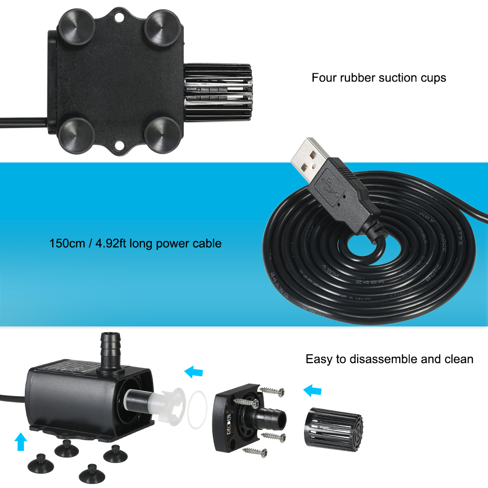 USB DC5V 4.8W Ultra-quiet Mini - Water Pump Submersible Mini recensione e prezzo