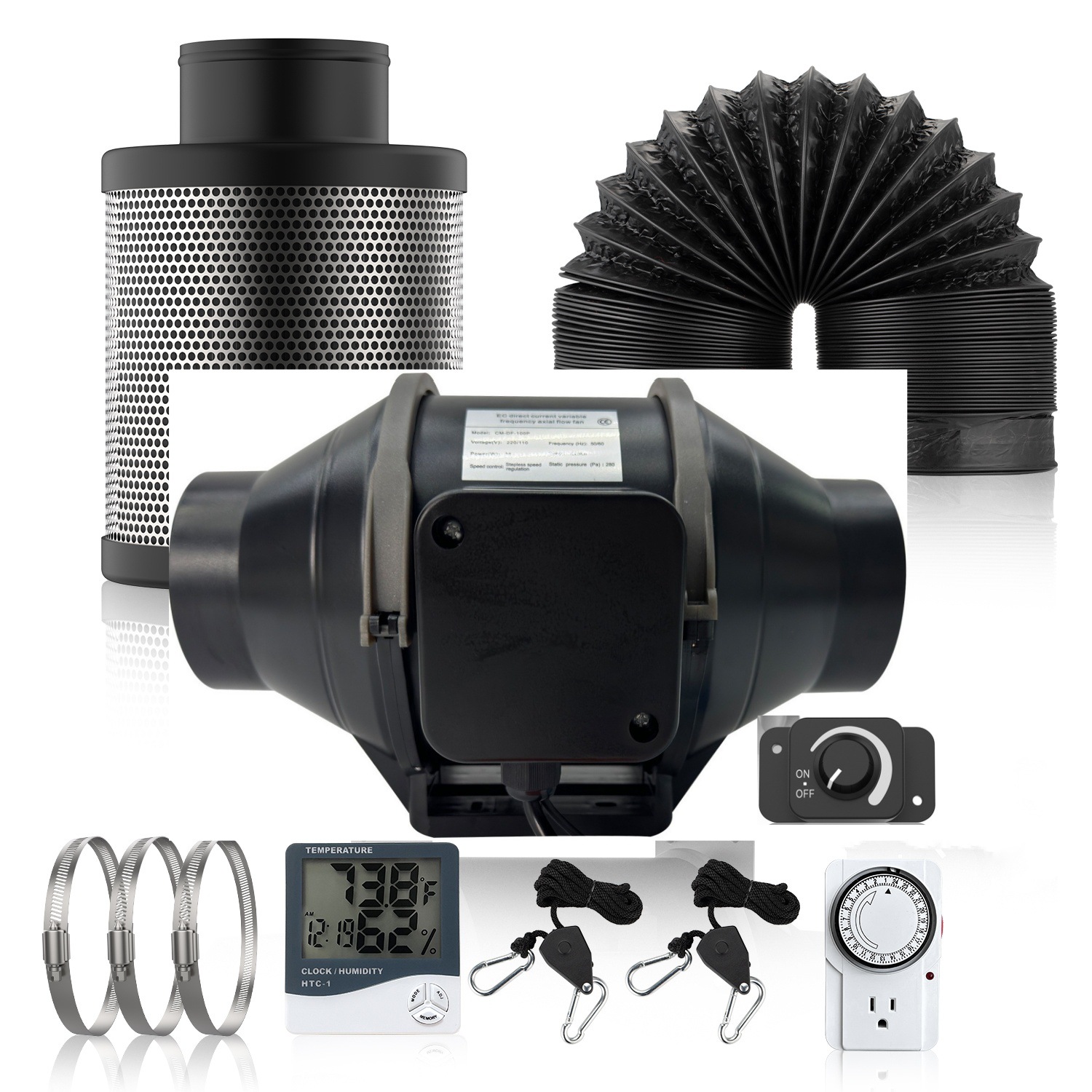 4 Inch Smart Inline Duct Fan w - Carbon Filter Inline recensione e prezzo