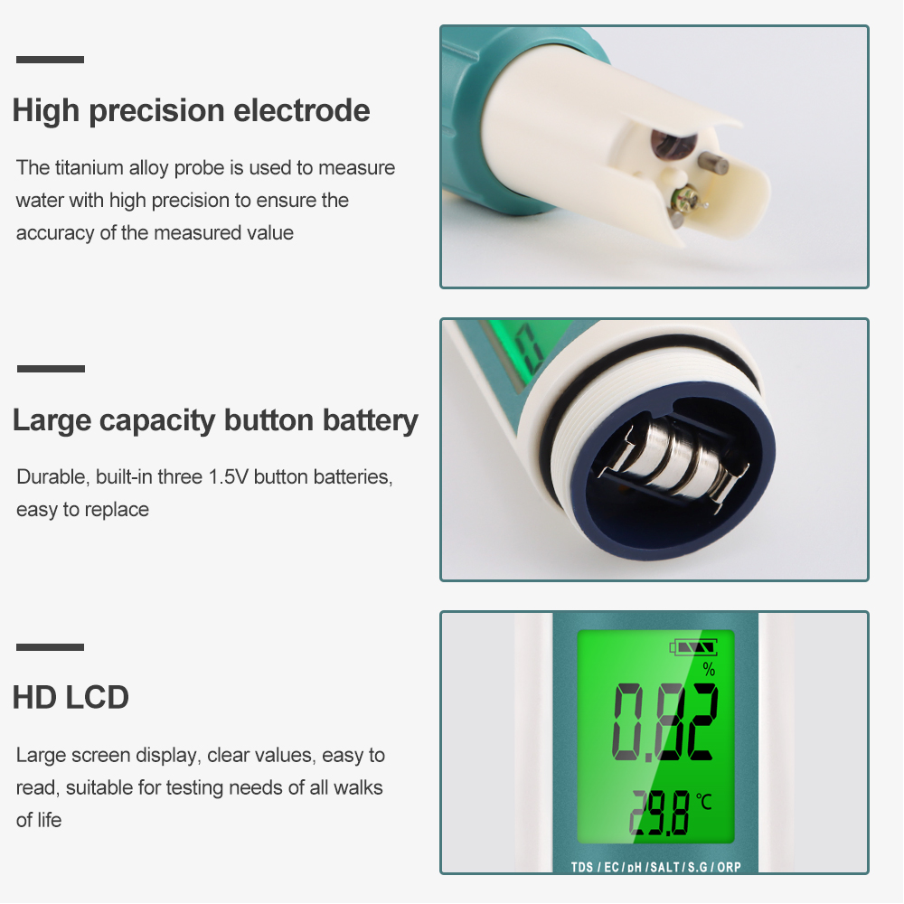 7 in 1 PH TDS EC ORP Salinity  - Ec Meter Digital recensione e prezzo