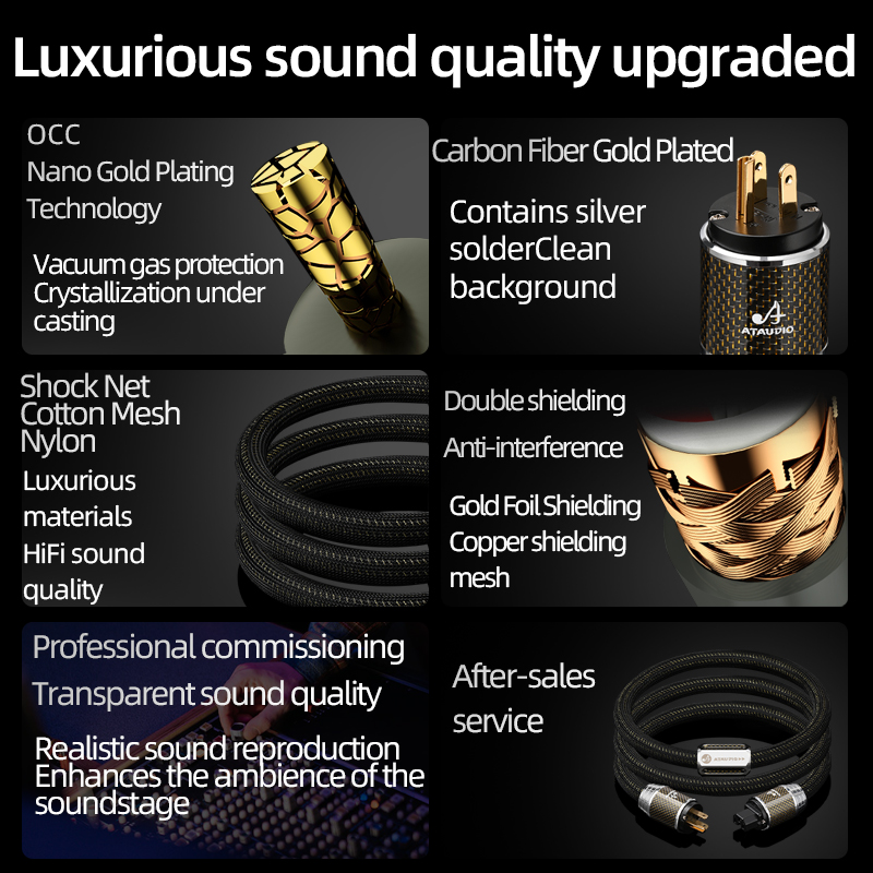 ATAUDIO HiFi Power Cable with  - Carbon Filter Inline recensione e prezzo