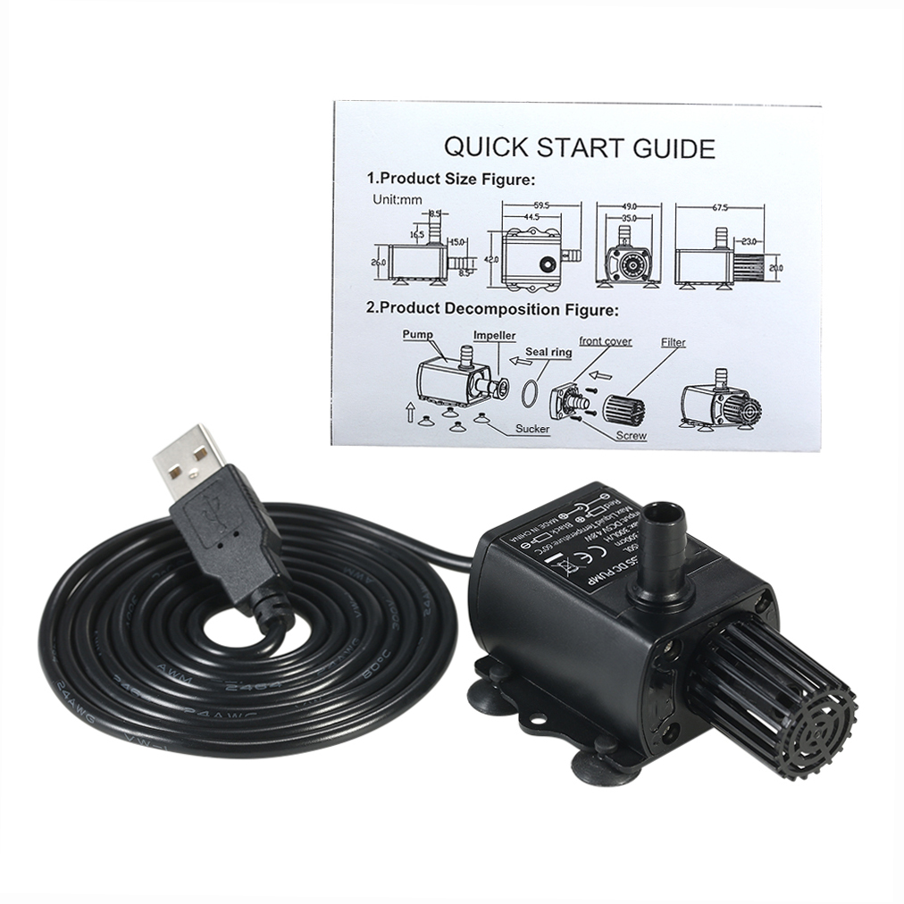Ultra-quiet Mini USB DC5V 4.8W - Water Pump Submersible Mini recensione e prezzo