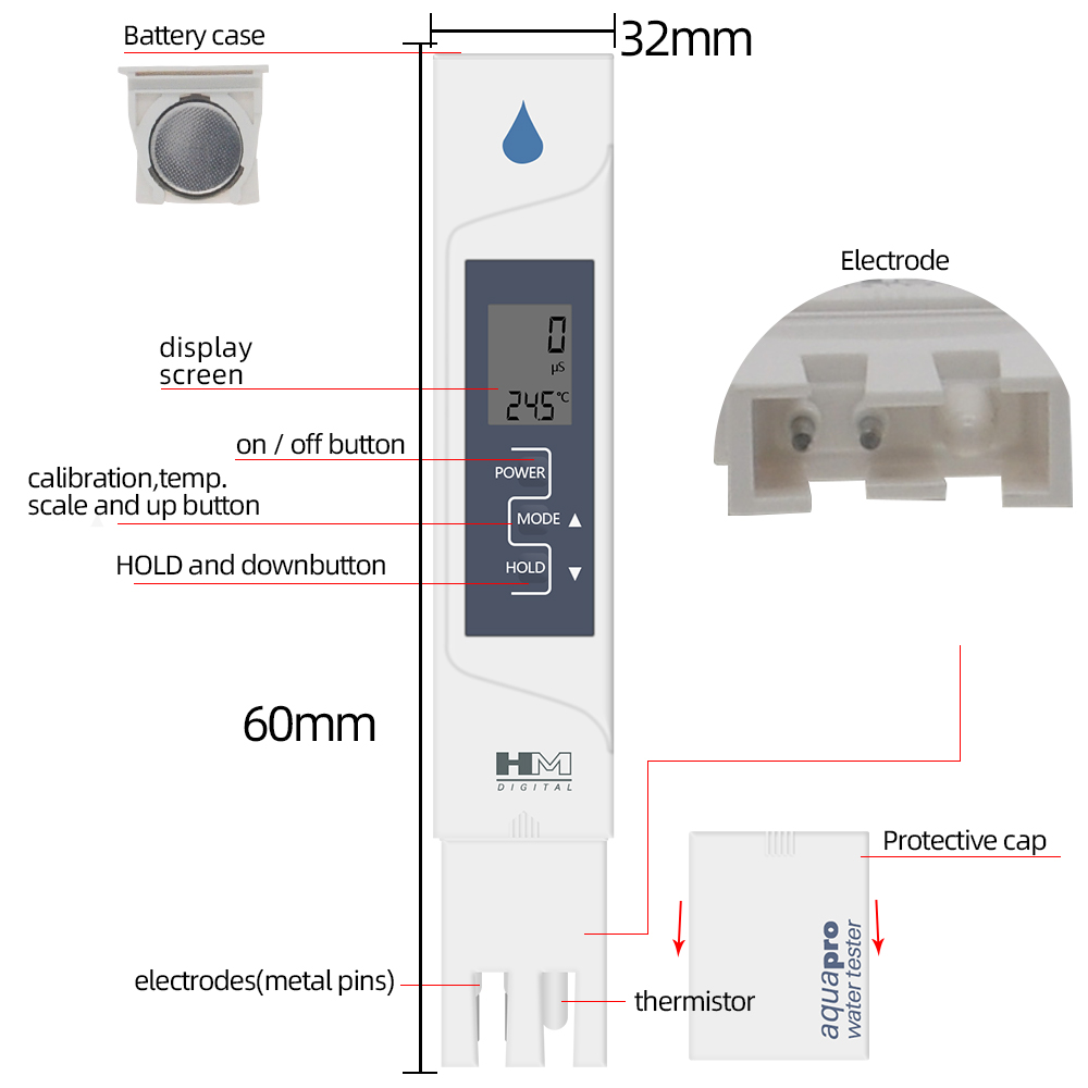 HM Digital AP-2 EC Meter 2 in  - Ec Meter Digital recensione e prezzo