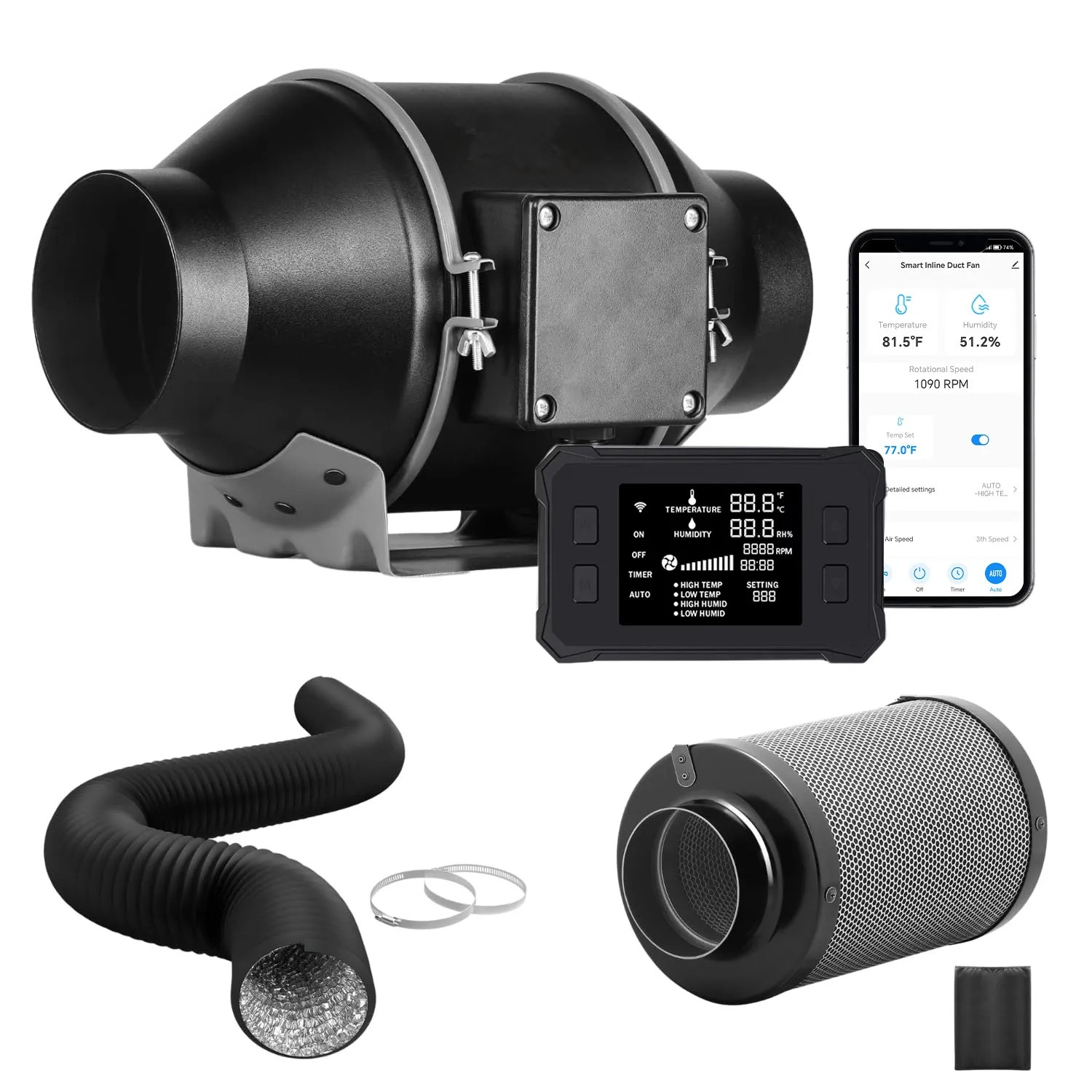 Applicable to BAVA 4 Inch Envi - Carbon Filter Inline recensione e prezzo