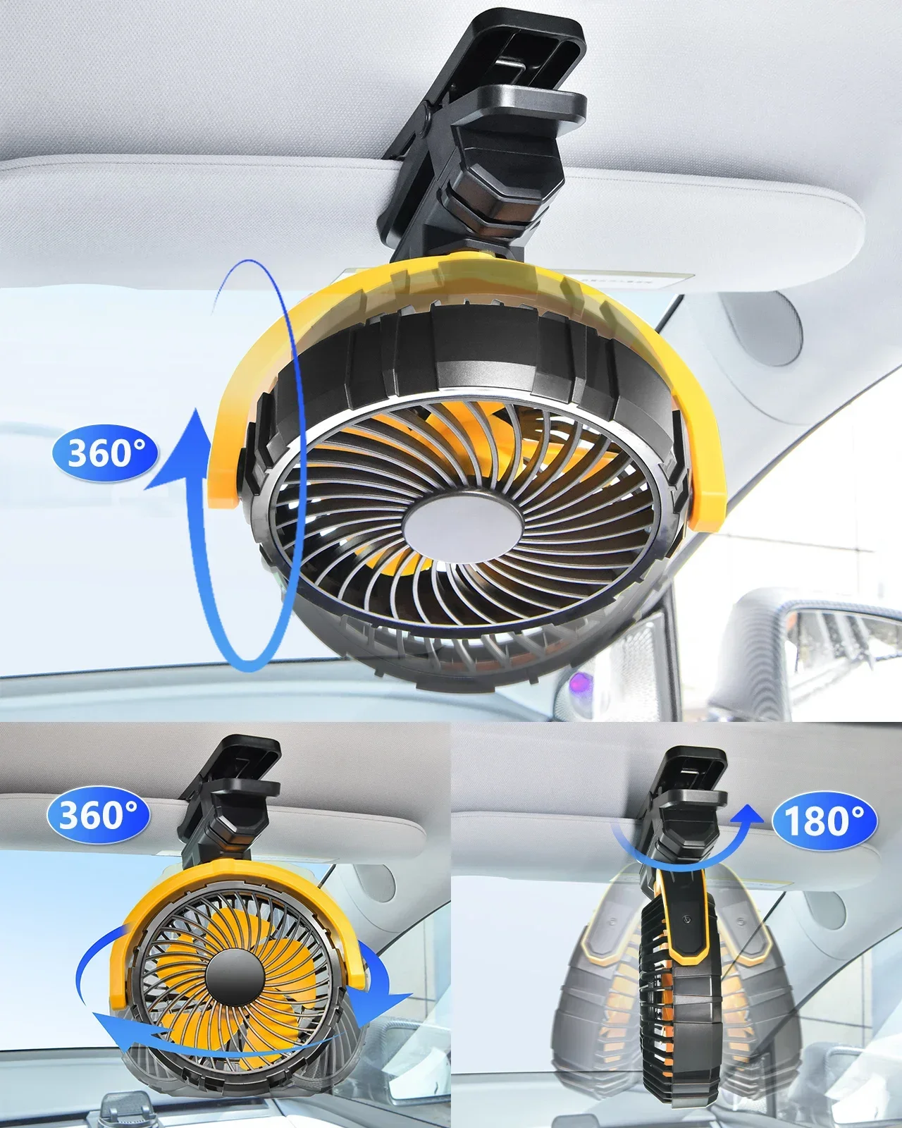 Eary Portable Car Clip on Fan  - Oscillating Fan Clip recensione e prezzo