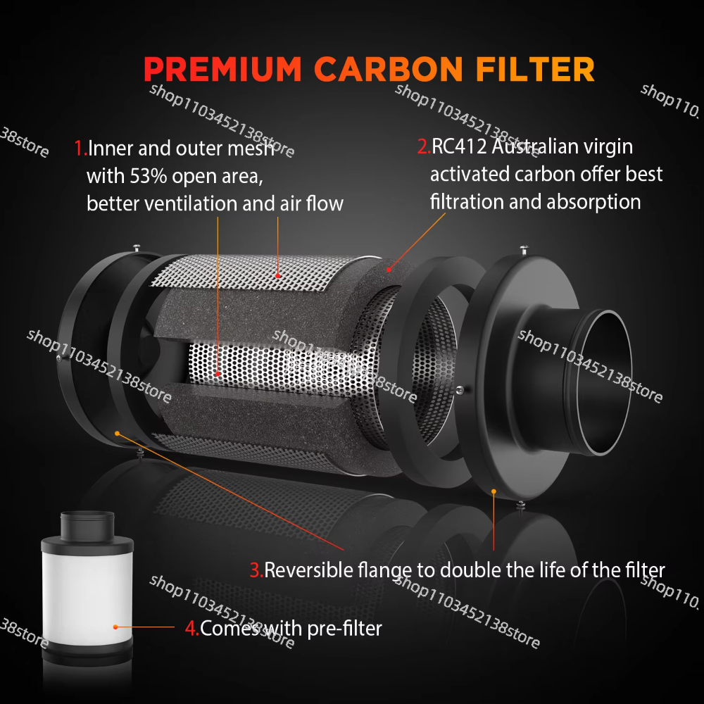 4 Inch Smart Inline Duct Fan w - Carbon Filter Inline recensione e prezzo