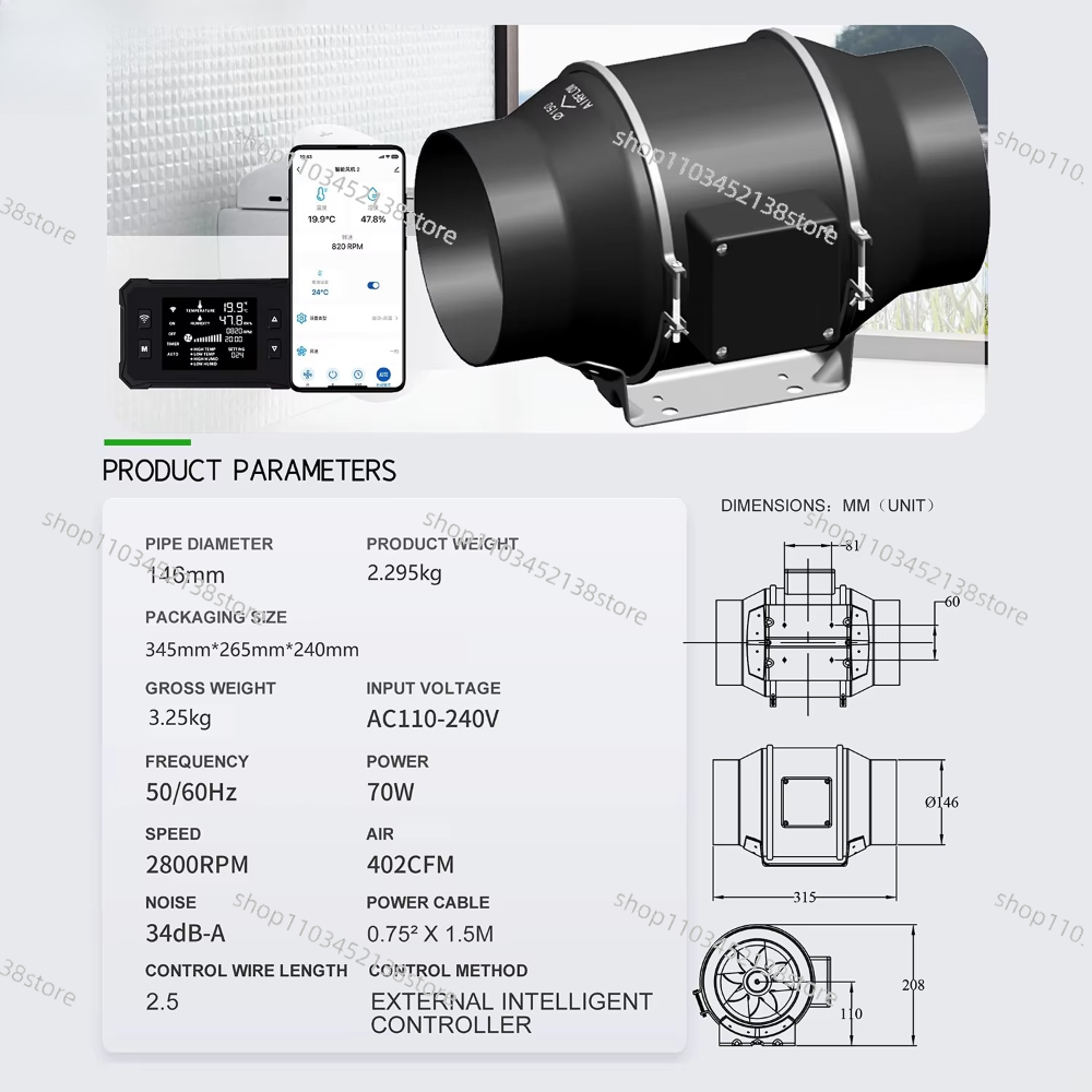 4 Inch Smart Inline Duct Fan w - Carbon Filter Inline recensione e prezzo