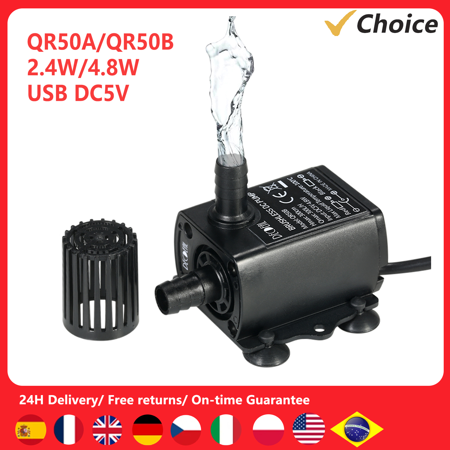 USB DC5V 4.8W Ultra-quiet Mini - Water Pump Submersible Mini recensione e prezzo